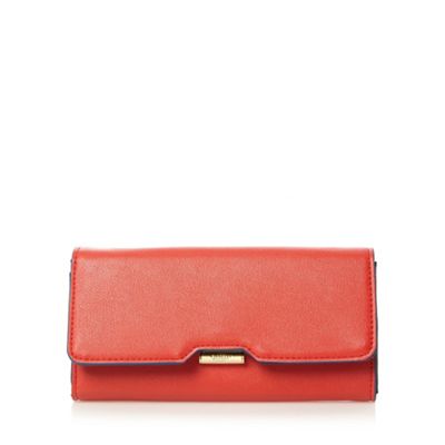 Red large flapover purse